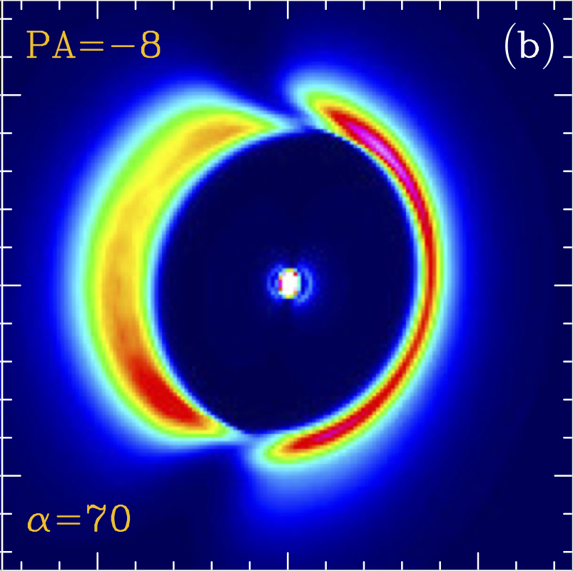 Model of a shadow cast by a tilted inner disc